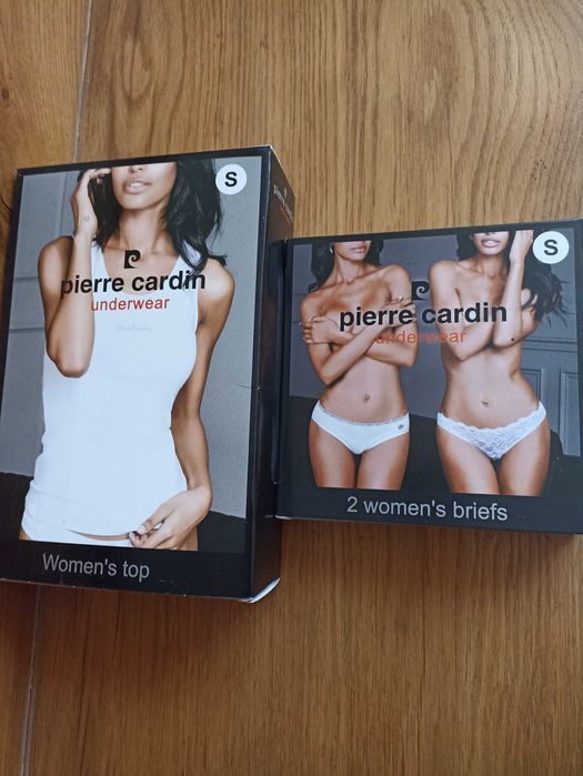 Komplet bielizna damska Pierre Cardin S top koszulka figi majtki 95%