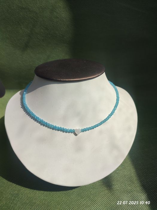 Чокери кришталь, шпінель, перламутр