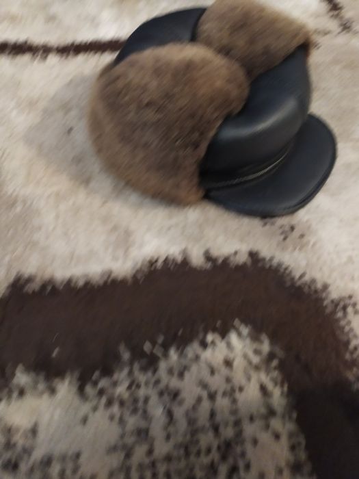 Чоловічий зимовий кашкет,шкіряний