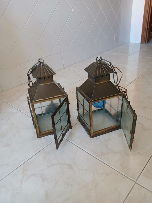 Candeeiro em latão lanterna