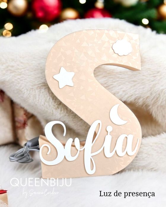 Luz de presença Personalizável letra e nome