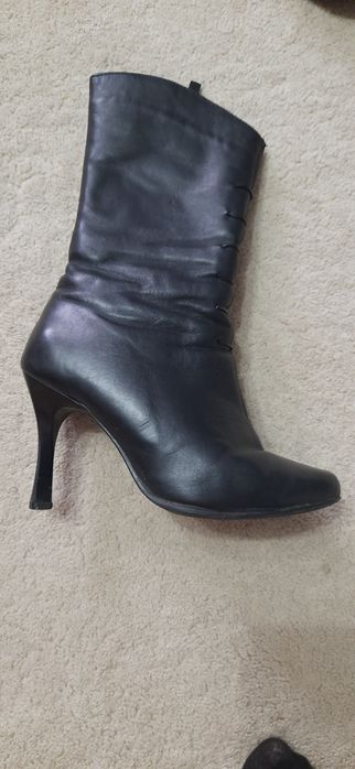 Шкіряні витончені ботіночки (сапожечки) на каблуку