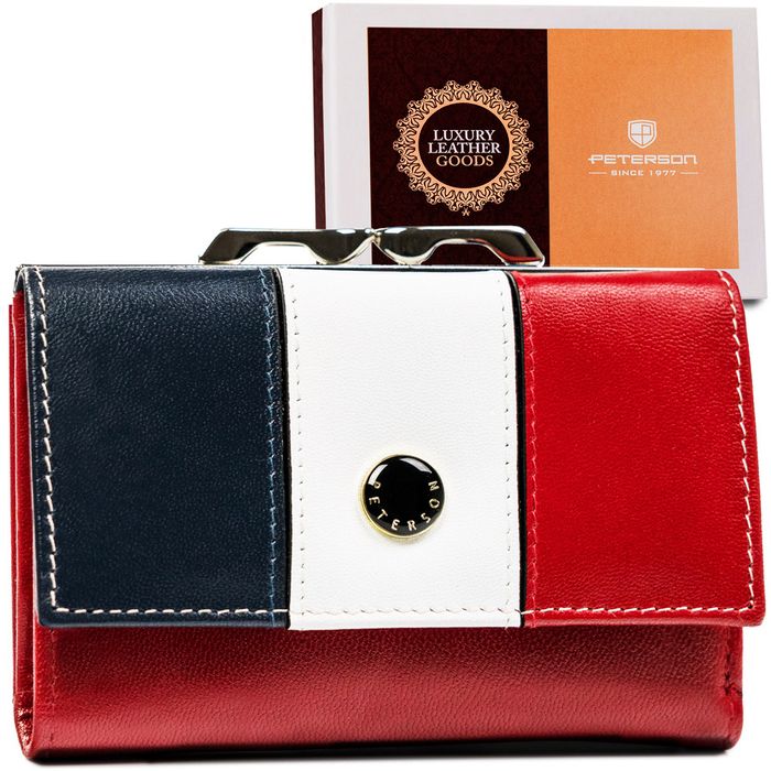 mały, skórzany portfel damski z systemem rfid - peterson