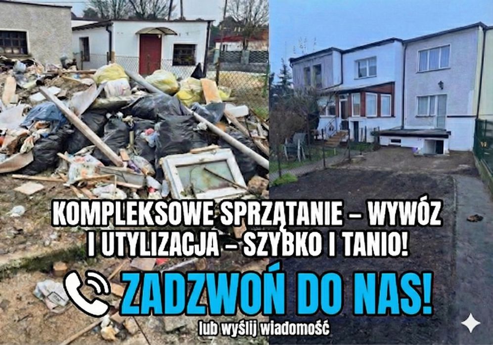 Sprzątanie Utylizacja Opróżnianie Mieszkań Piwnic Firm Domów