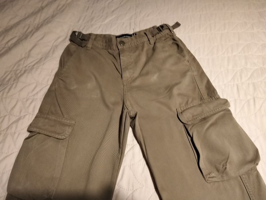 Spodnie Stradivarius brąz cargo rozm 34