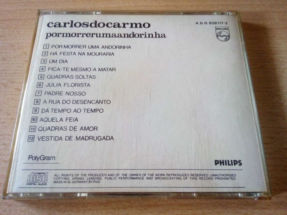 CARLOS DO CARMO - Por Morrer Uma Andorinha