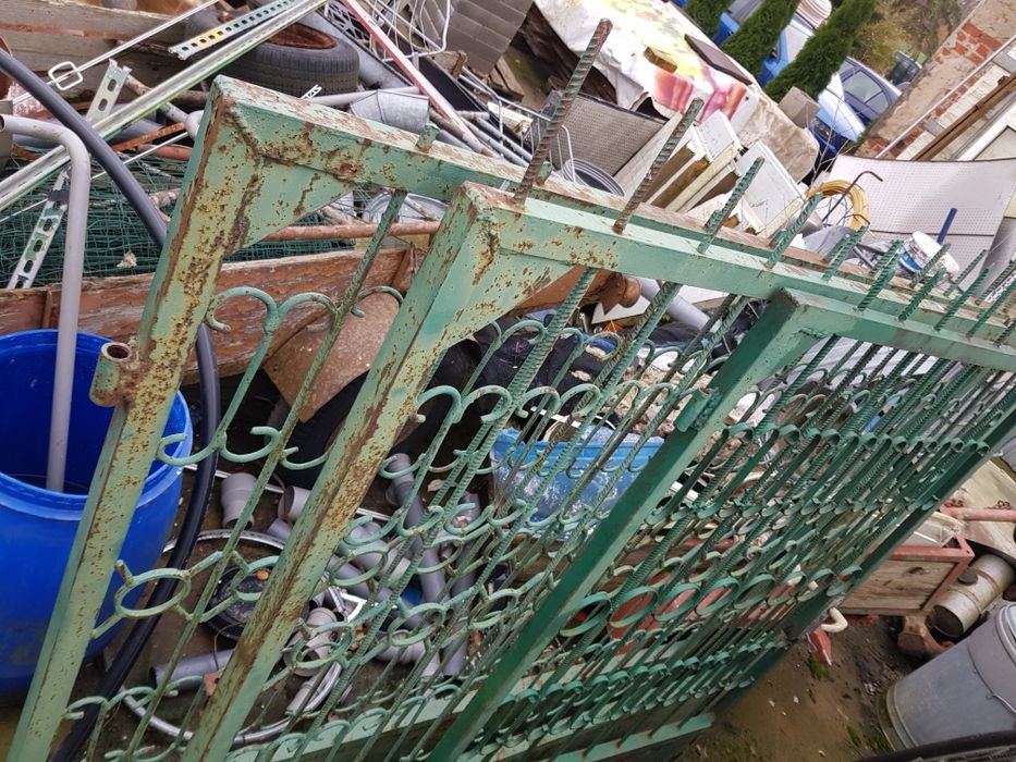 Brama stalowa wjazdowa z furtką 366cm+105cm x  170cm