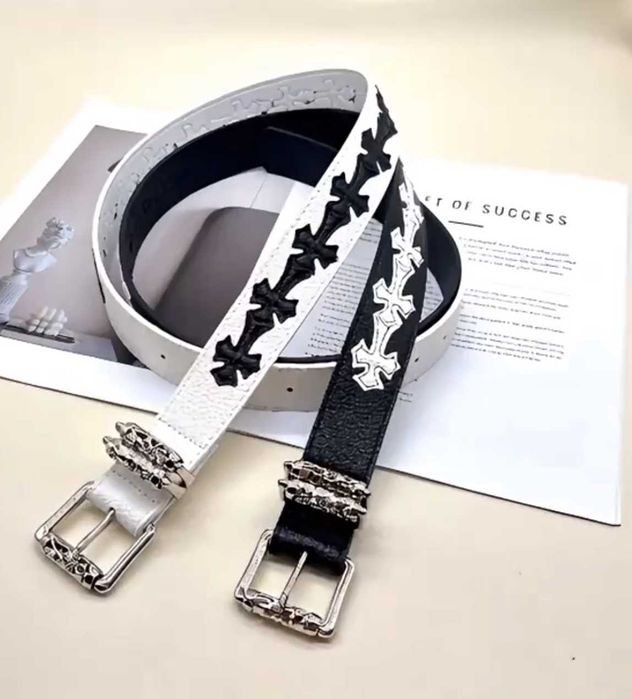 Ремінь Chrome Hearts з Хрестами Пояс Хром Хартс Пасок Хром Хардс