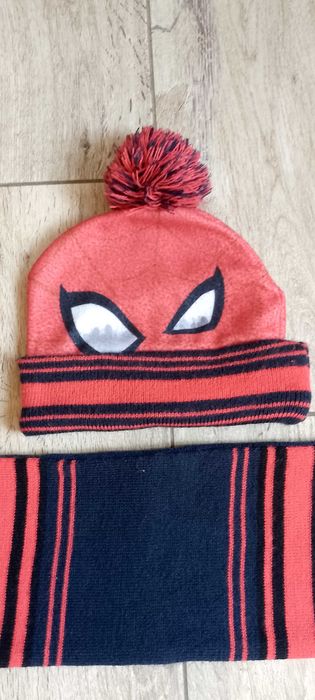 Шапка із пампоном та шарф Людина-павук Спайдермен Spider-man Marvel