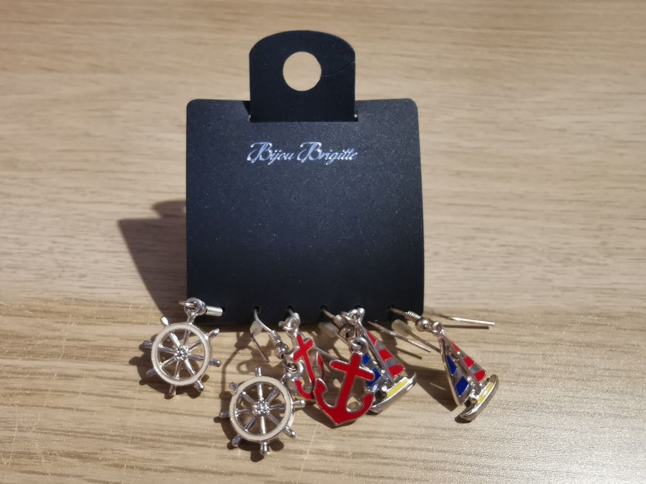 Bijou Brigitte komplet 3 marynarskich kolczyków