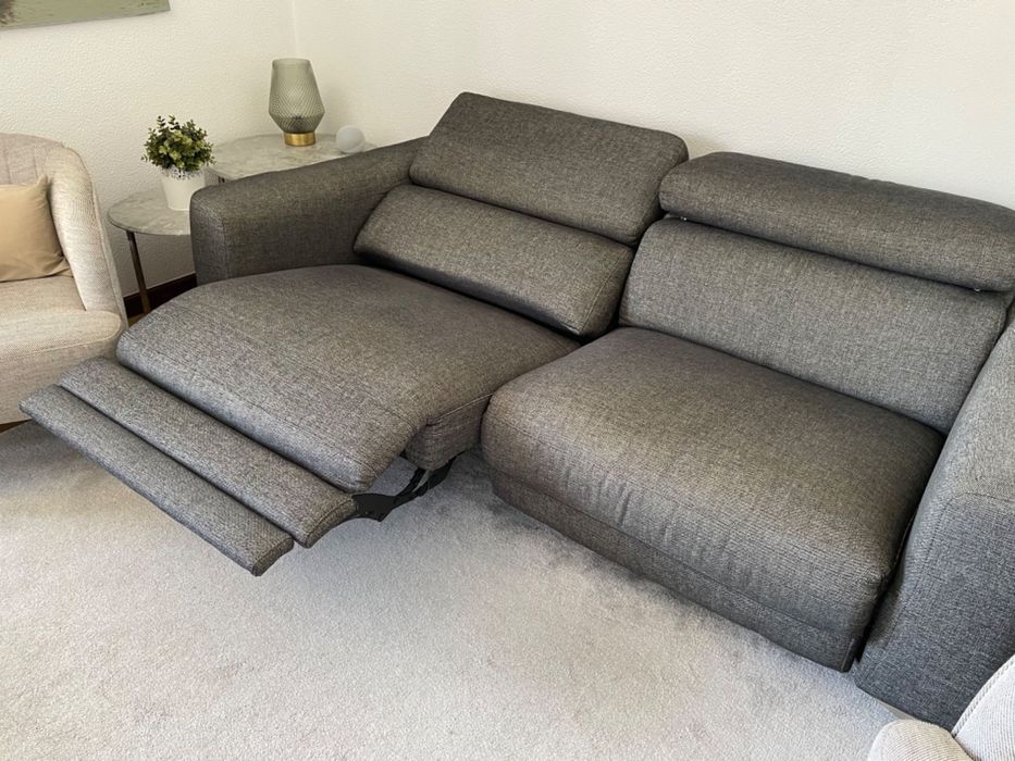 Sofa eletrico + encostos rebativeis (cinza escuro)