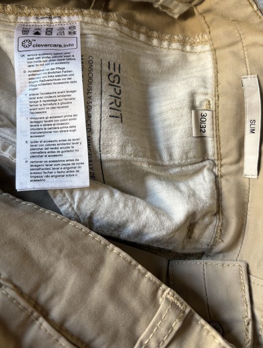 Штани Esprit літні бавовняні 30/32 slim fit