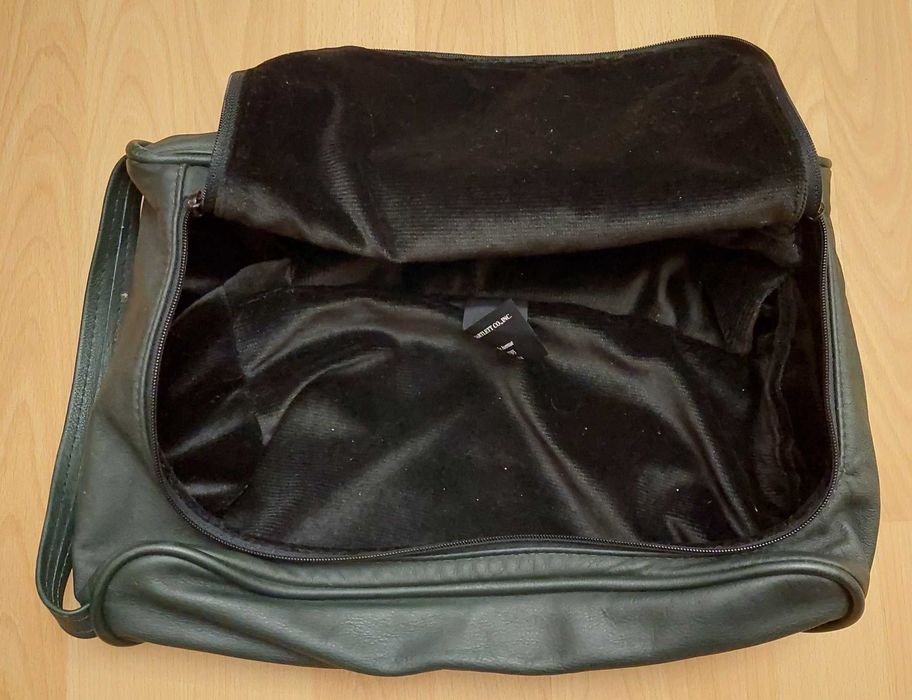 Сумка Jaguar XK, юбилей 50 лет, кожа, зелёная, лёгкое б/у, USA, США