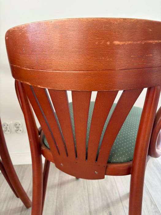 2 Krzesła drewniane vintage prl