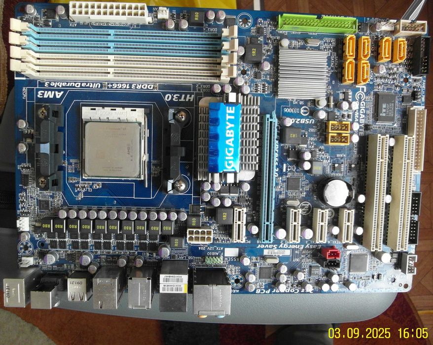 Płyta główna Gigabyte AM3 + Phenom II X4+Chłodzenie