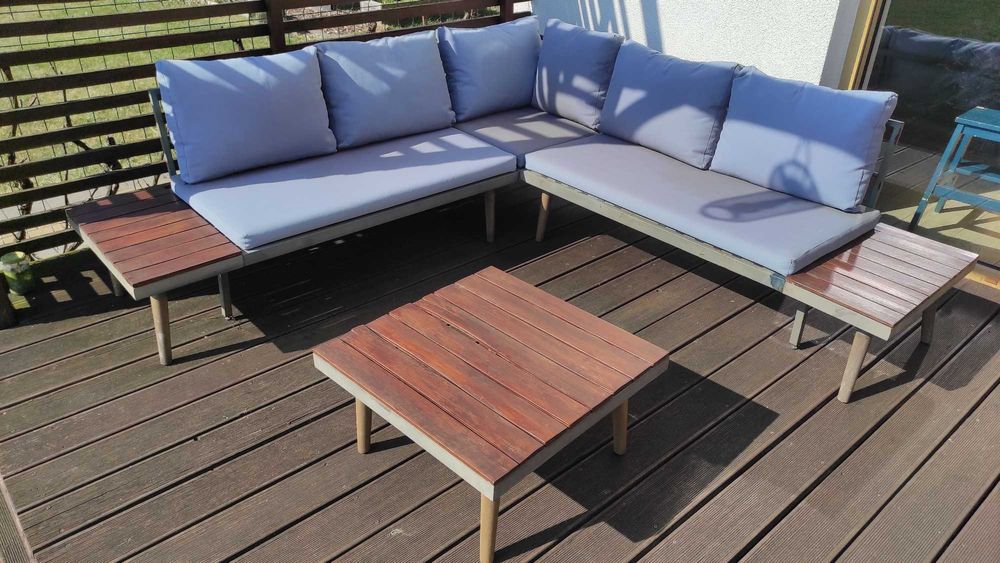 Meble ogrodowe wypoczynek narożnik