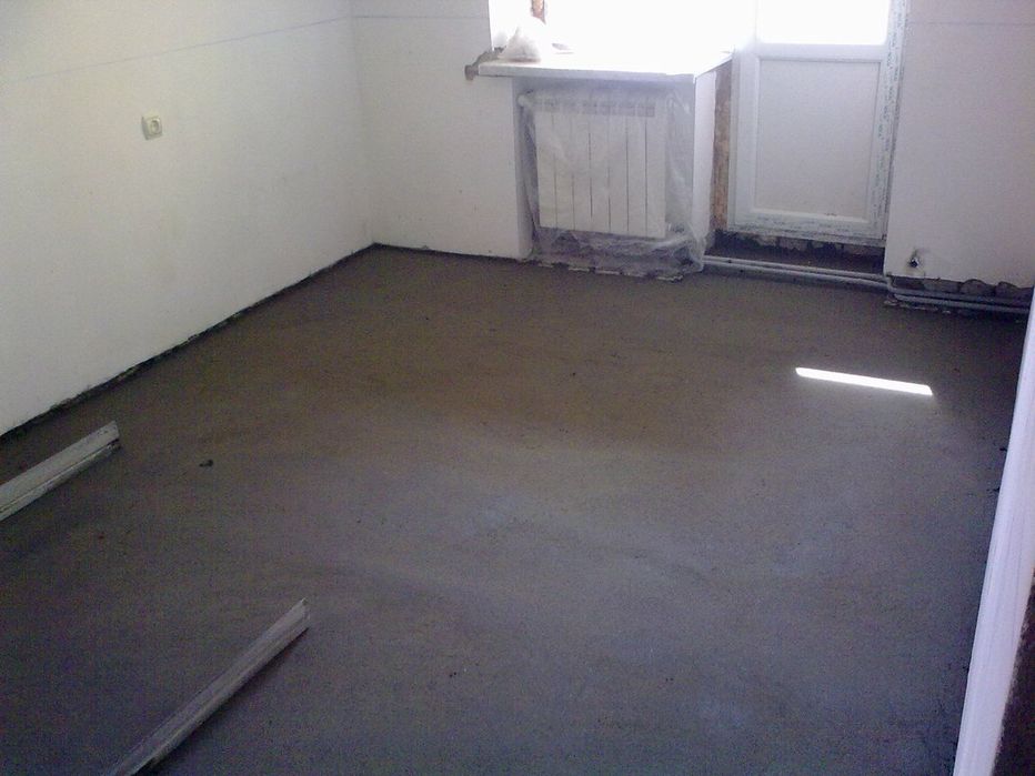 Стяжка пола машинная полусухая в Киеве и области! Машинная штукатурка.