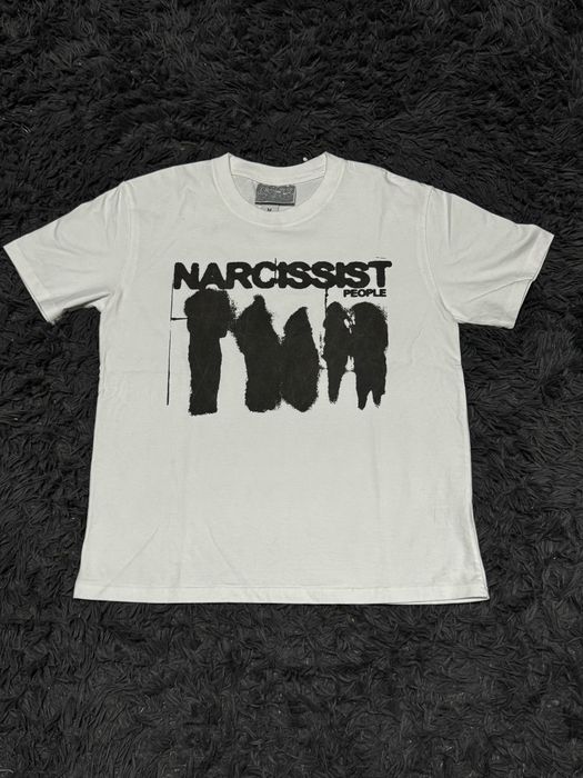 Narcissist People T-shirt Biały z Grafiką Rozmiar M