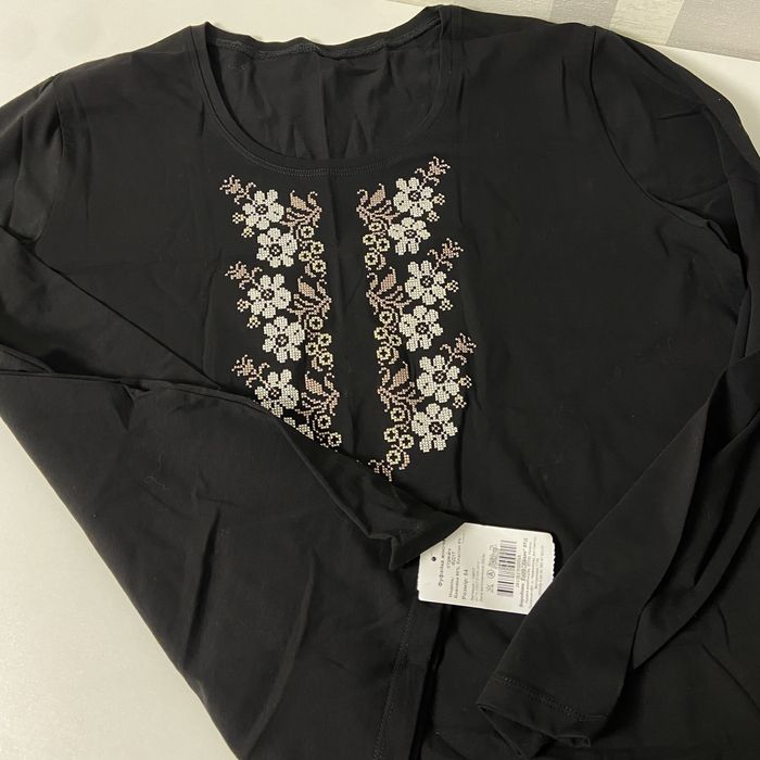 Нова кофта з вишивкою ladan ладан 54 розмір, XXXL