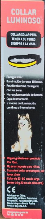 Coleira luminosa Purina  Proplan