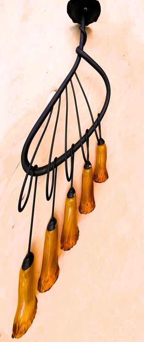 Candeeiro Teto Lira tipo Lustre Art Nouveau " art deco"