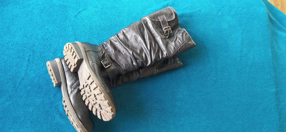 Kozaki czarne damskie, 39