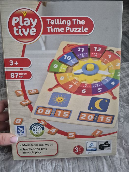 Пазл дерев'яний, годинник , годинник дерев'яний іграшковий