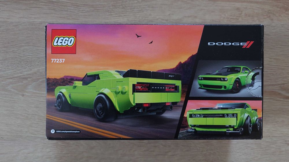 Puste pudełko Lego Speed Champions 77237 Dodge Challenger SRT Hellcat