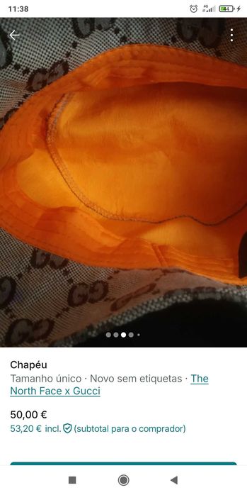 Chapéu the North face com colab cm a gucci