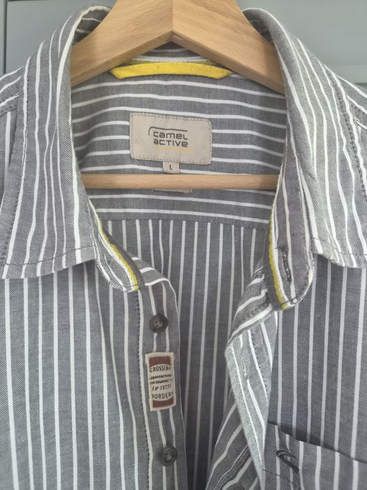 Koszula męska Camel Active L XL szara w paski