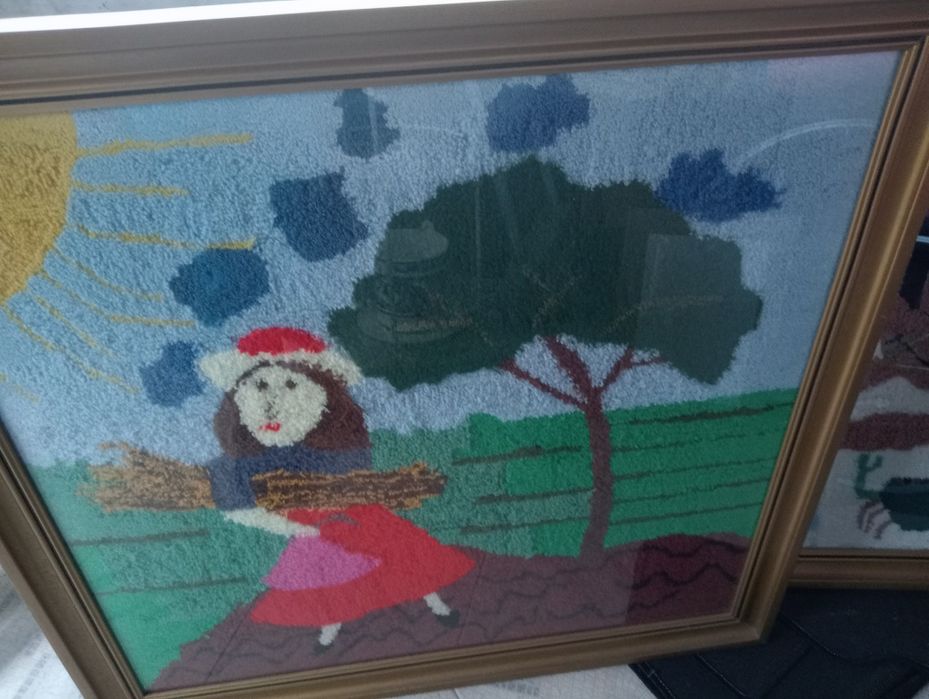 Quadro de menina ceifeira