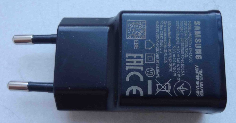 Блок питания Samsung EP-TA20EBE 9V-1.67A 5V-2A адаптер быстрая зарядка