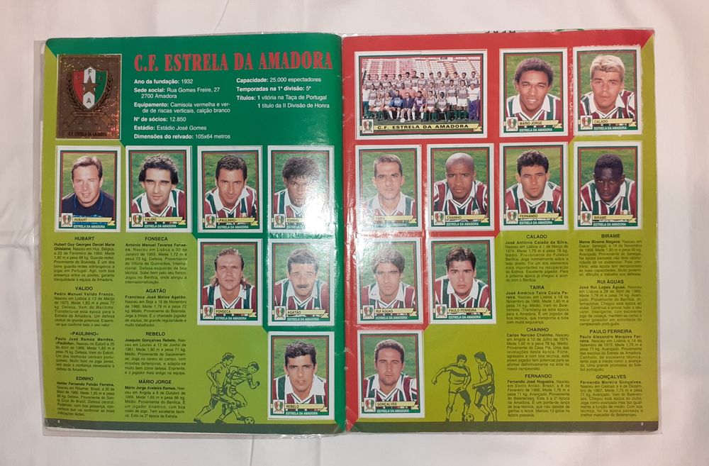 Caderneta Completa Futebol 94-95 Estrelas do Campeonato - Panini