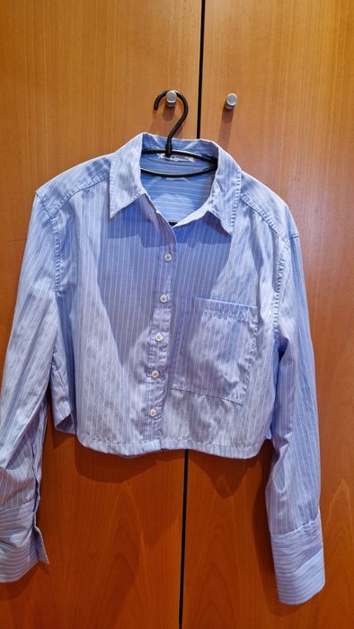 Camisa top azul de riscas Bershka Tamanho XS