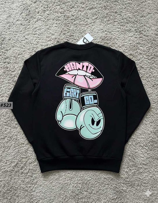 МАНТО Черный Свитшот — Gloves — Новая Кофта МАНТО Чорна — XS S M L XL