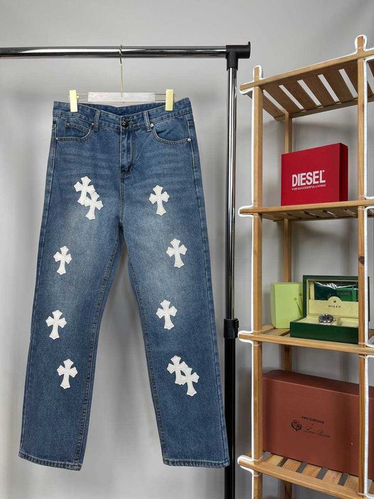 Джинси Chrome Hearts | Блакитні Джинси | Преміальні Джинсові Штани