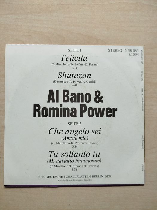 Al Bano and Romina Power płyta winylowa singiel