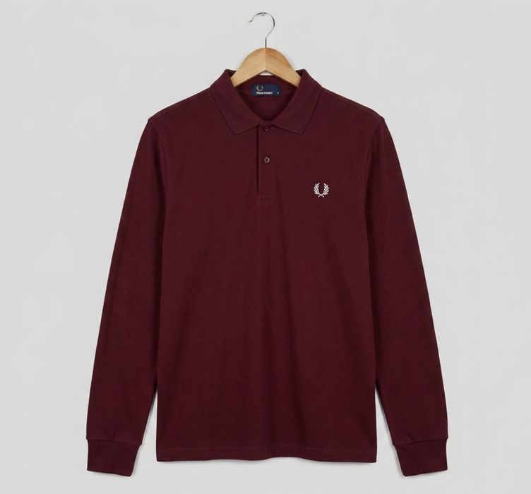 Лонгслів-поло Fred Perry ориг (розмір L) бордове