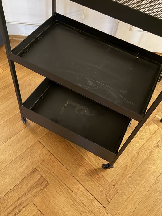 Czarny wózek regał NISSAFORS Ikea