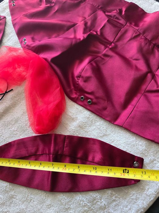 Kołnierzyk ozdobny burgundowy