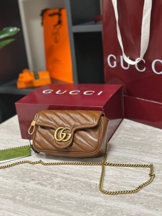 Сумка Gucci marmont mini повний комплект бутика сумка через плече шкіряна