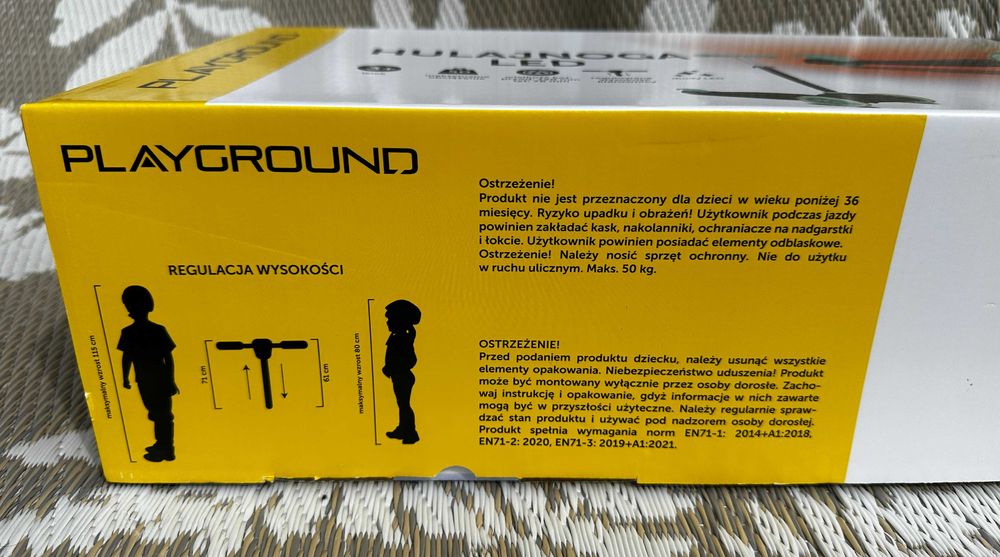 Playground Hulajnoga turkusowa ze światełkami LED