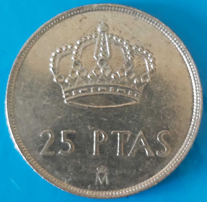 25 Pesetas de 1984, Espanha, Rei Juan Carlos I,