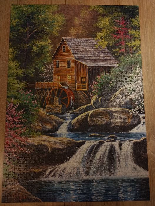 Puzzle 1000 castorland wiosenny młyn