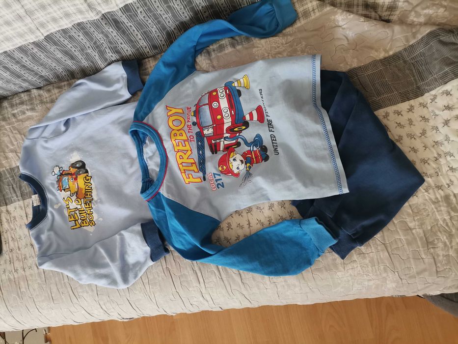 Piżama Tup tup rozmiar 110 chłopiec straż  bawełna buldozer