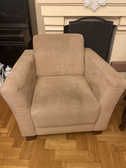 Fotel beżowy łódź