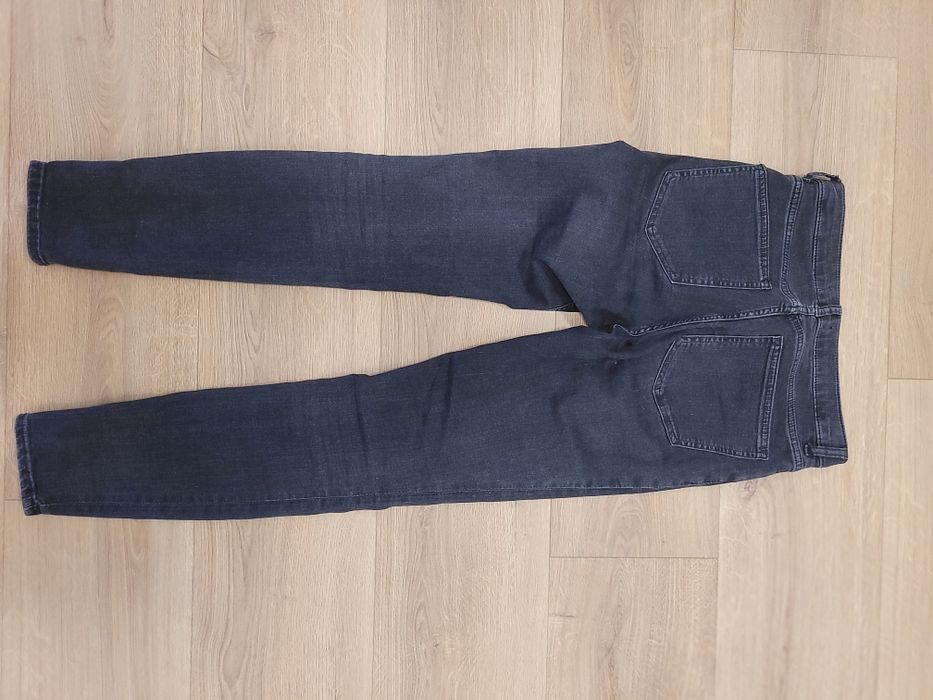 Jeansy damskie, czarne sprane, z h&m, slim, rozm. 38