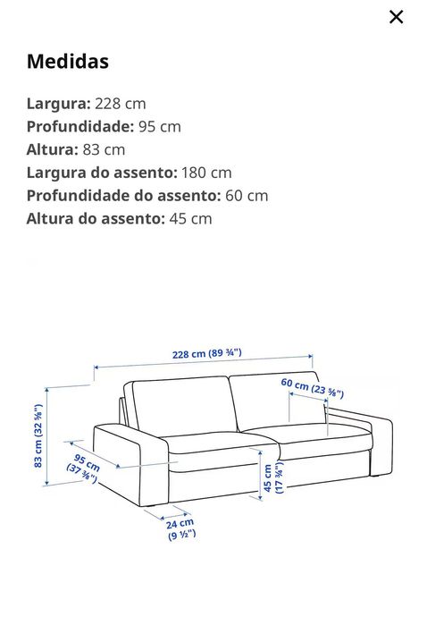 KIVIK - Sofá 3 lugares
