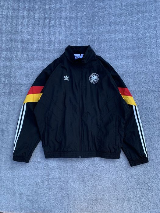 希少！adidas 1992 vintage ドイツ代表ジャージ　ブラック　s Adidas Germany Soccer Team Originals Black Track Jacket Size:L