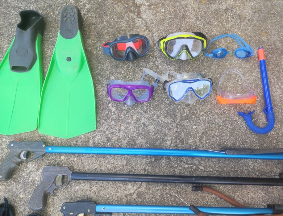 Lote de material mergulho, caça submarina.